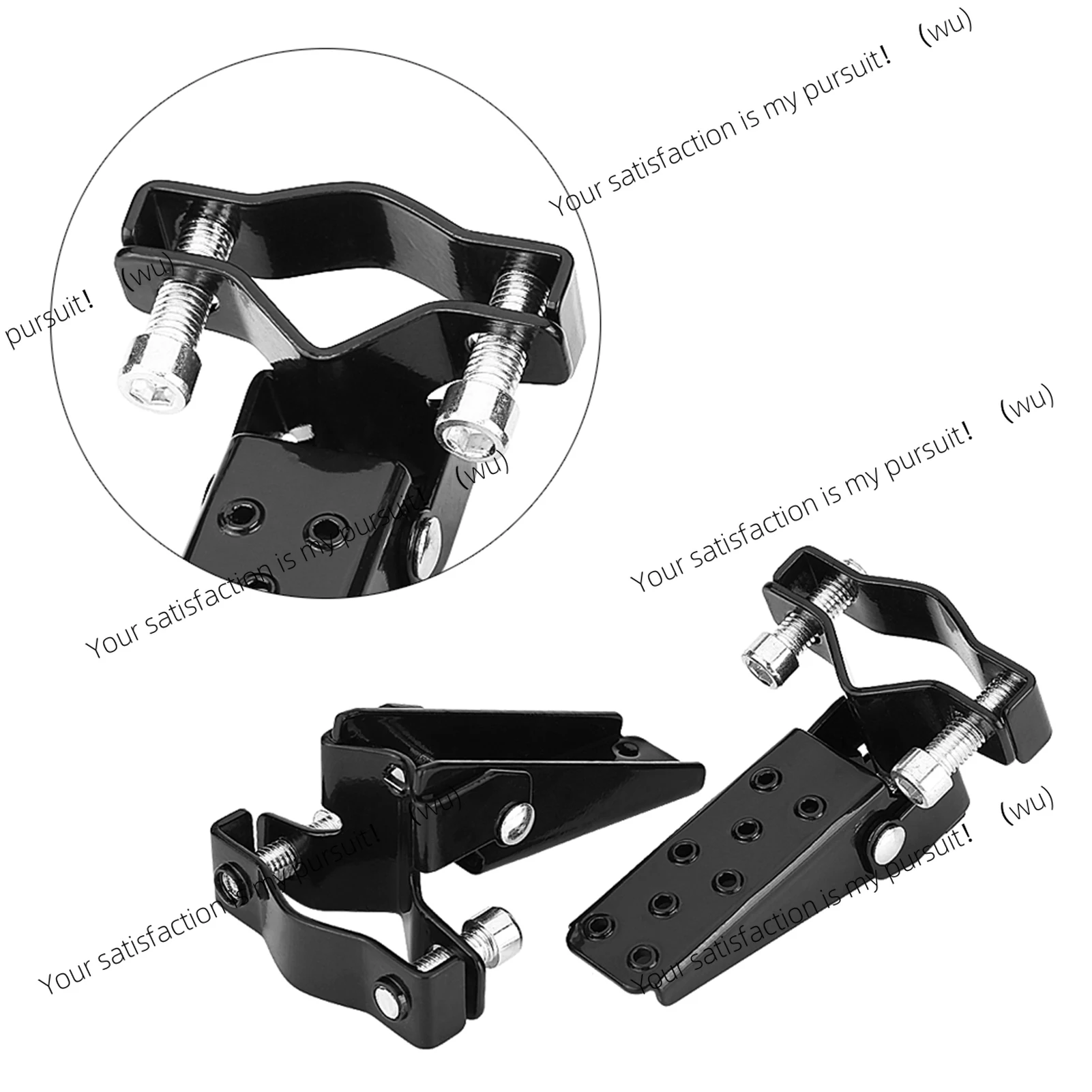 Black Stylish Metal Motorcycle Motorbike Frame Foot Pegs Rests Pedals