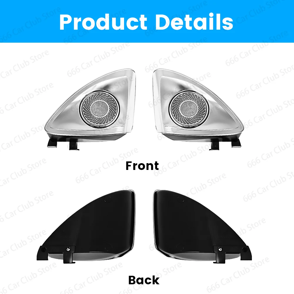 New LED 4D High-Frequency Speaker For W205 Mercedes-Benz C Class Coupe W205 C43 C63 Car Automatic Rotating Speaker Ambient Light