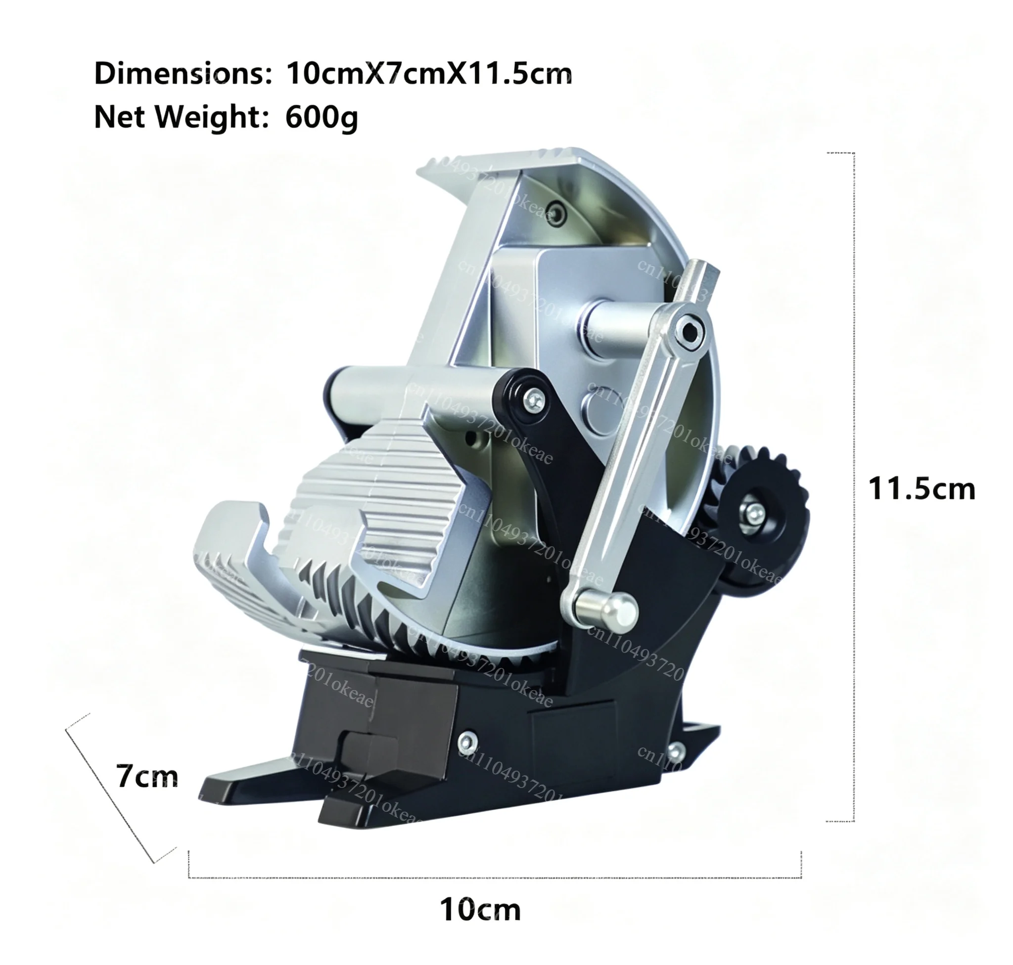 New Full Metal Hand Crank Generator with Alloy Serrated Knob Gear, Built-in Phone Holder