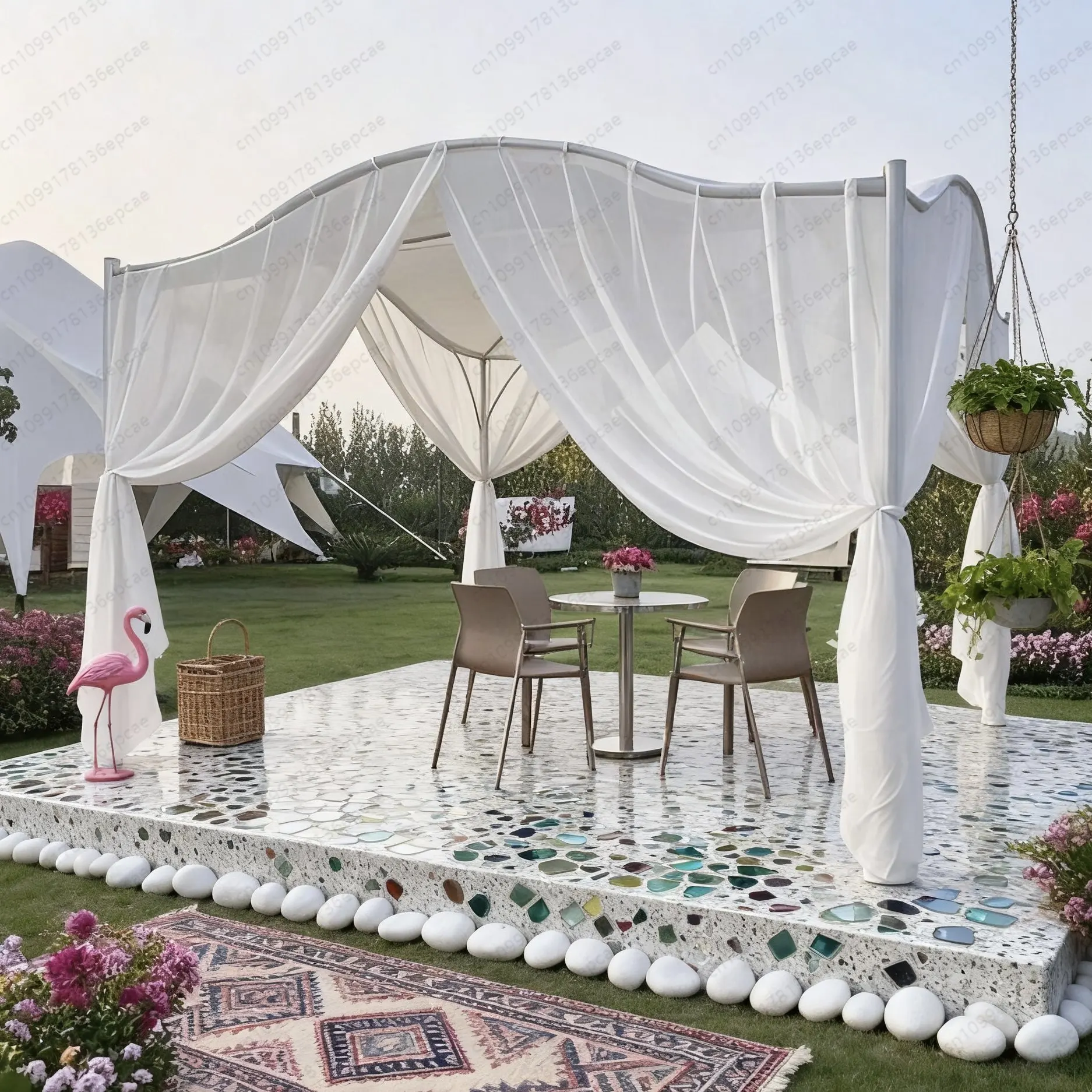 Outdoor awning courtyard gazebo B & B scenic spot small courtyard flower shed villa swan pod market camp tent canopy