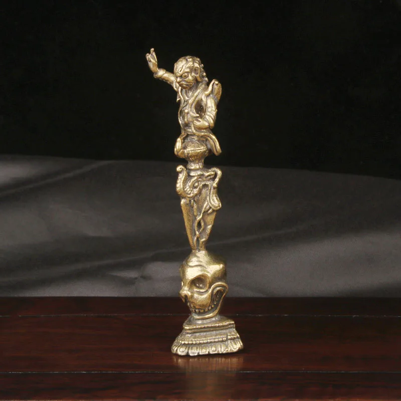 Brass Wrathful Guru Phurba Des - Vintage Collectible Ornaments ulasan dan harga