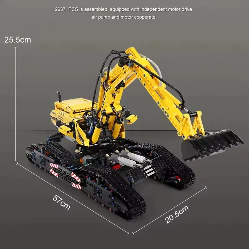 Mold King 17018 Technische graafmachine voor alle terreinen Bouwstenen Racing Techniek Voertuigmontage DIY Speelgoed Kerstcadeau Kind
