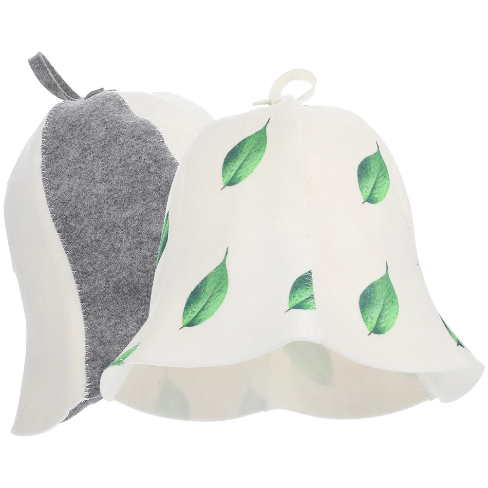 

2Pcs SaunaHat BathingCap Breathable Shower Hat SpaAccessories HairProtecting Bathroom Supplies PortableSauna ShowerHat