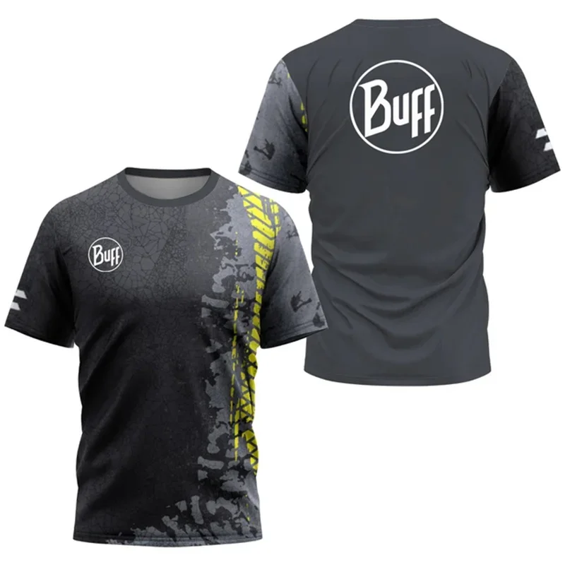 Men's Tennis BUFF Printing T-Shirt Summer Fitness Running  Quick-Drying Short Sleeve Shirt Breathable Outdoor Sports O-Neck Tops