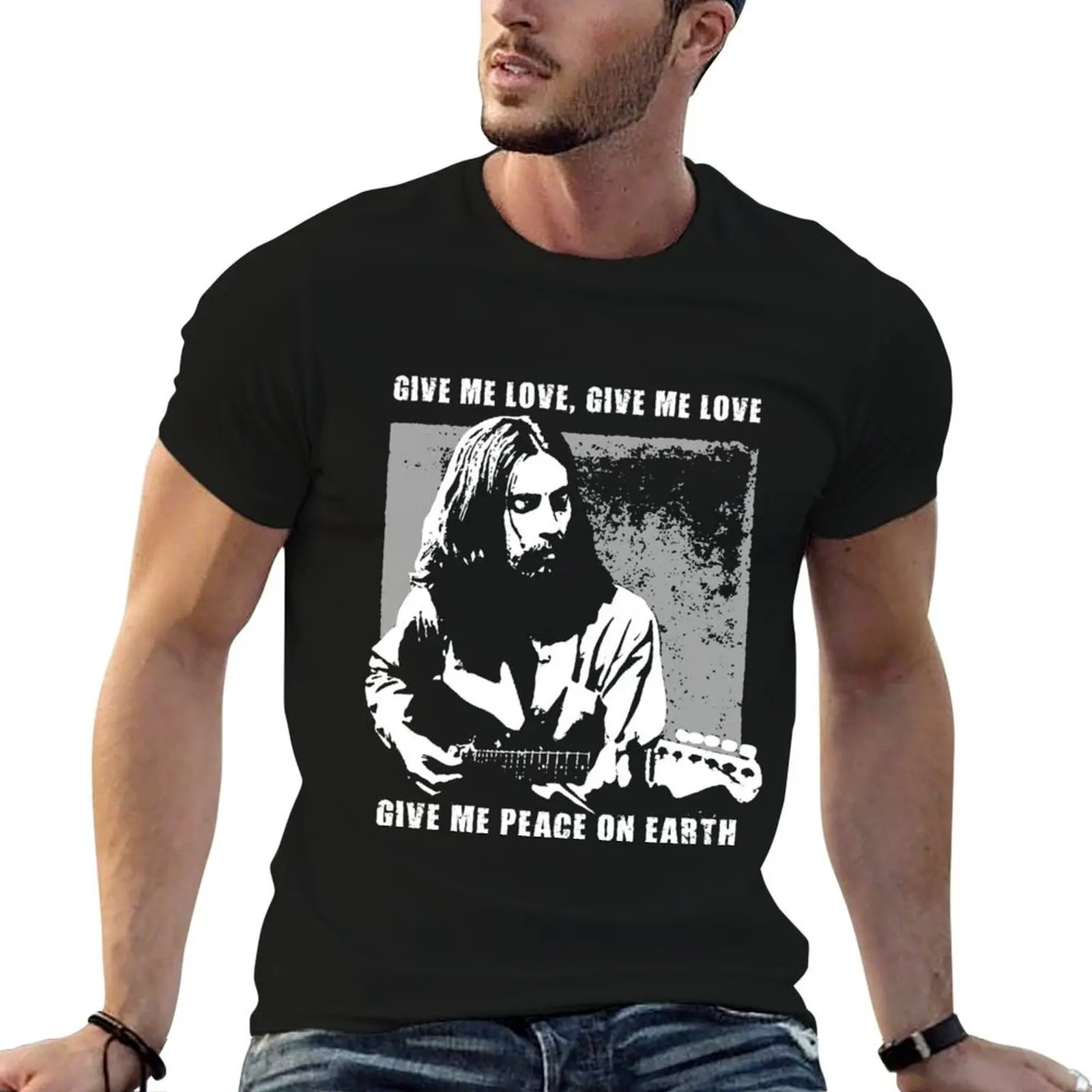 

Music Singer 80S Give Me Love Harrison T-Shirt mens graphic t shirts cotton t shirts man 100% T-Shirt