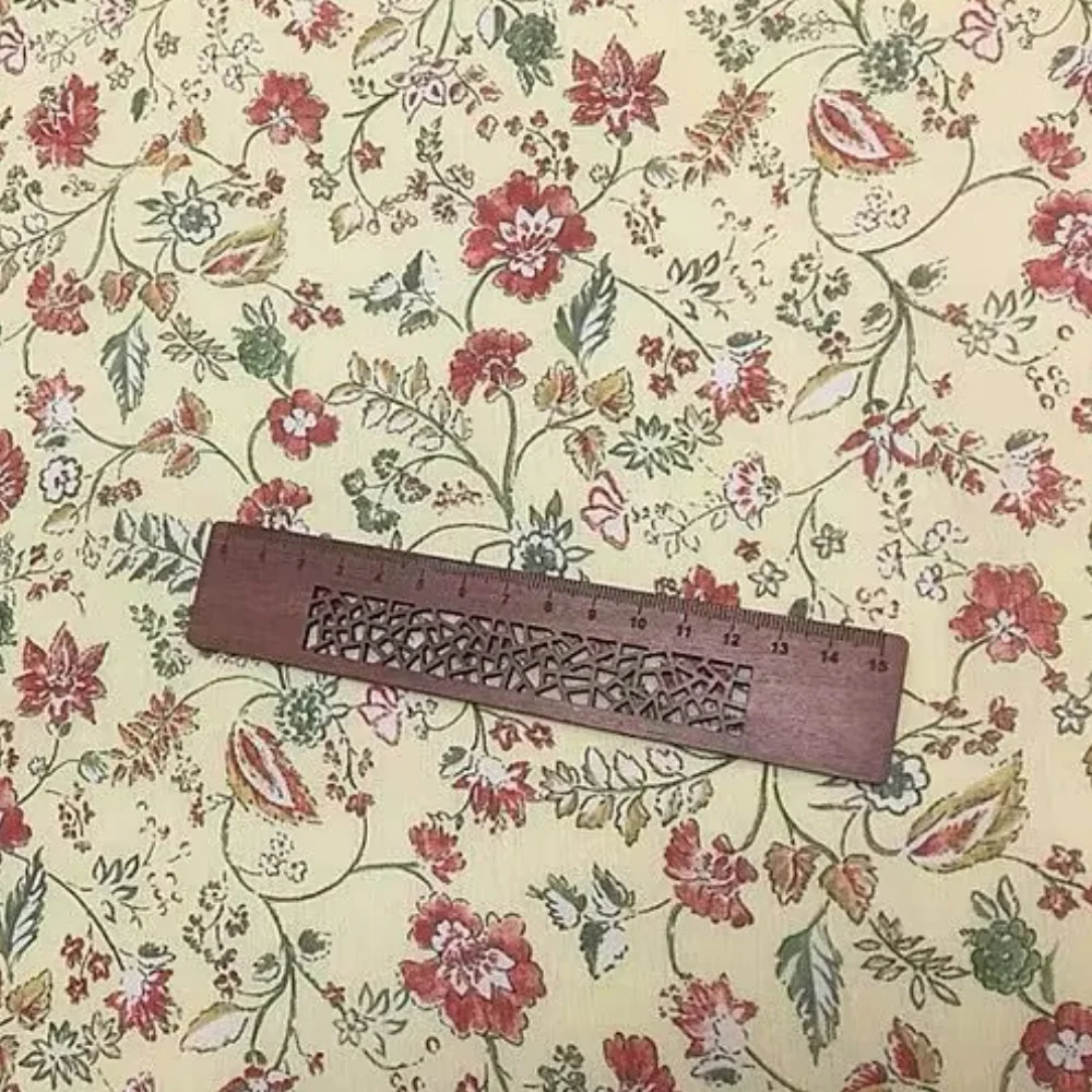 Elegant Beautiful Floral Design New High Quality Good Price Soft Feeling Silk Crinkle Chiffon Fabric for Girl Nice Dress Skirt