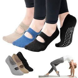 3 Pairs Professional Women Yoga Socks Silicone Anti-slip Ballet Pilates Socks Women Backless Breathable Dance Sports Socks