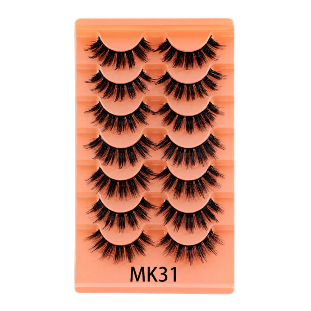 Soft Wispy Fluffy Fake Lashes Fluffy Thick Eyelashes Extension Dramatic Faux Mink Lashes Handmade Full Strip Lashes