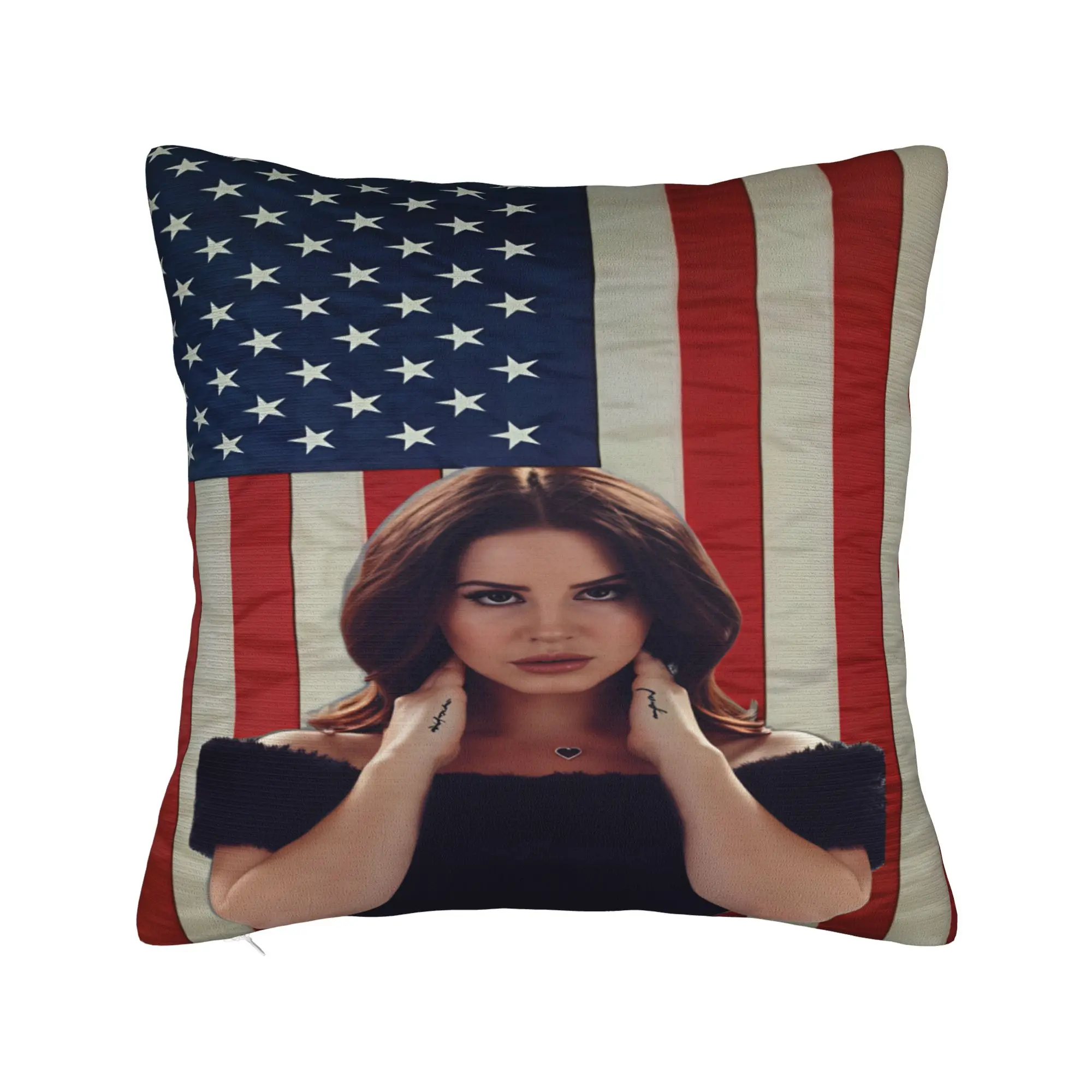 Lana Del Rey Singer Lizzy Grant  Pillow Case  Kawaii Pillow Cover Comfy Pillowcases For Sofa Home Decor