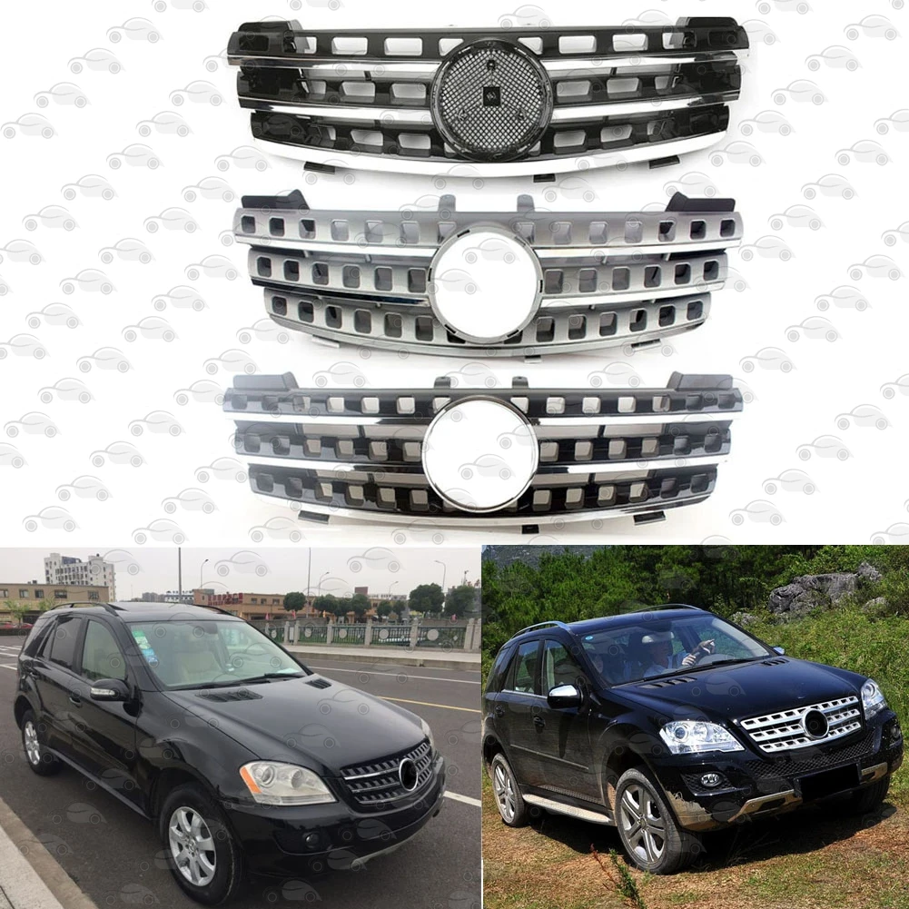 Car Front Racing Facelift Grilles Upper Cover For Mercedes-Benz W164 ML-Class ML280 ML320 ML350 ML420 ML500 2005 2006 2007 2008