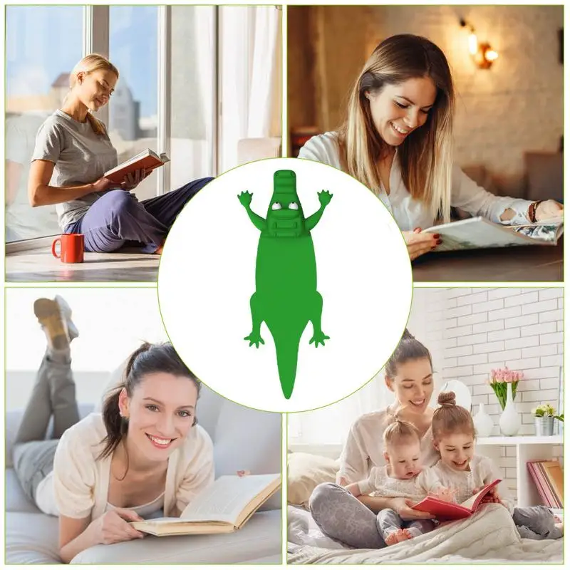 3D Bookmarks Shark Crocodile Wacky Animal Bookmarks Funny Reading Gift Cartoon Christmas Bookmark For Student Teens Boys Girls