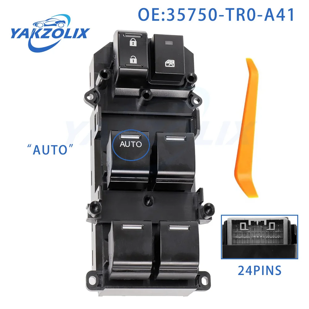35750-TR0-A41 For Honda Civic 2014 2015 Front Left Driver Side Electric Power Master Window Switch Glass Contrl Button