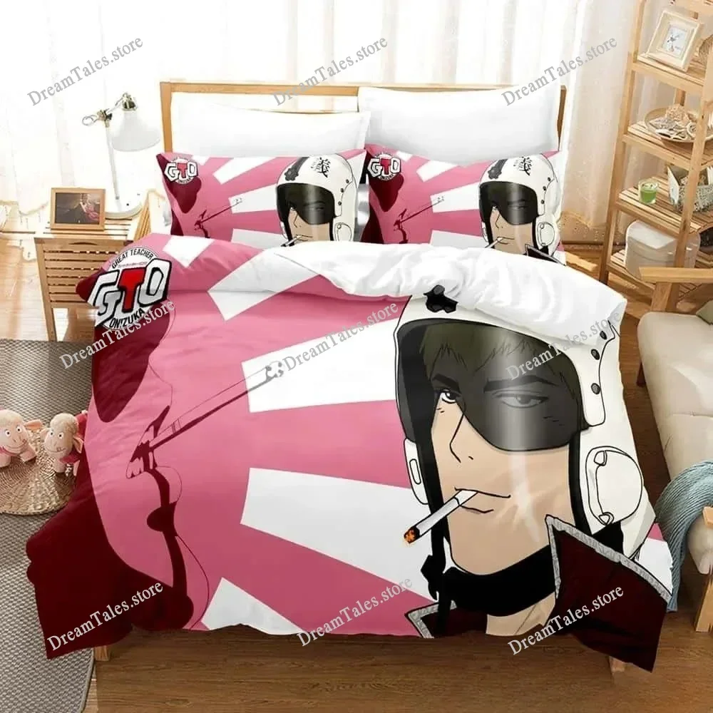 3D Print Anime Great Teacher Onizuka GTO Bedding Set Single Twin Full Queen King Size Bed Set Adult Kid Bedroom Duvet Cover Sets