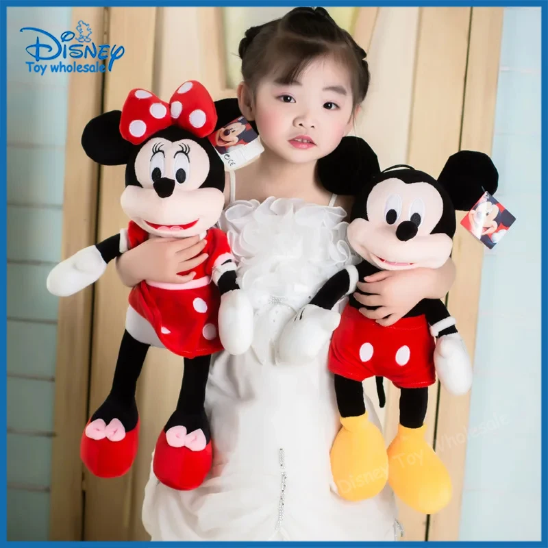 Disney Large size Mickey Mouse Minnie Donald Duck Daisy Goofy Pluto Animal Stuffed Plush Toys Doll Birthday Gifts For Kids Girls