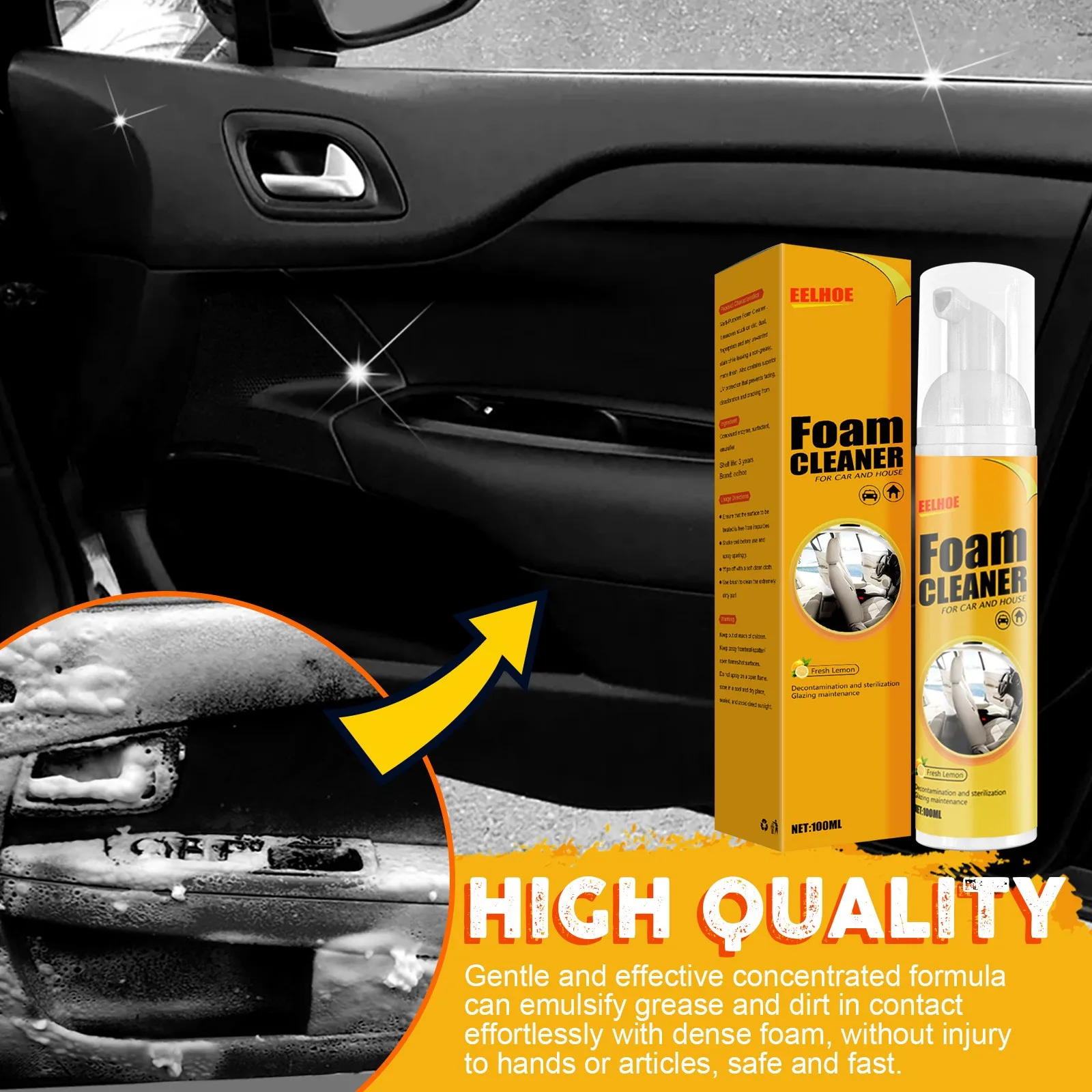 30/100ml Multifunctional Foam Cleaner Supplies Car Interior Powerful Stain Removal Cleaner