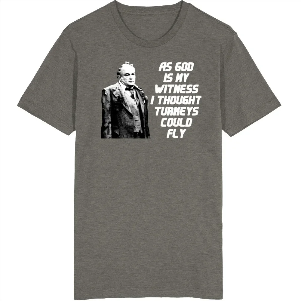 T-shirt drôle pour fan de Wkrp, Mr Carlson comme dieu est mon témoin des turques volent