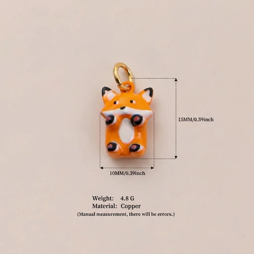Einfache Cartoon-Tierfiguren-Serie: Ferkel, Kätzchen, Panda, DIY-Anhänger, Charms für die Schmuckherstellung – Detail 4