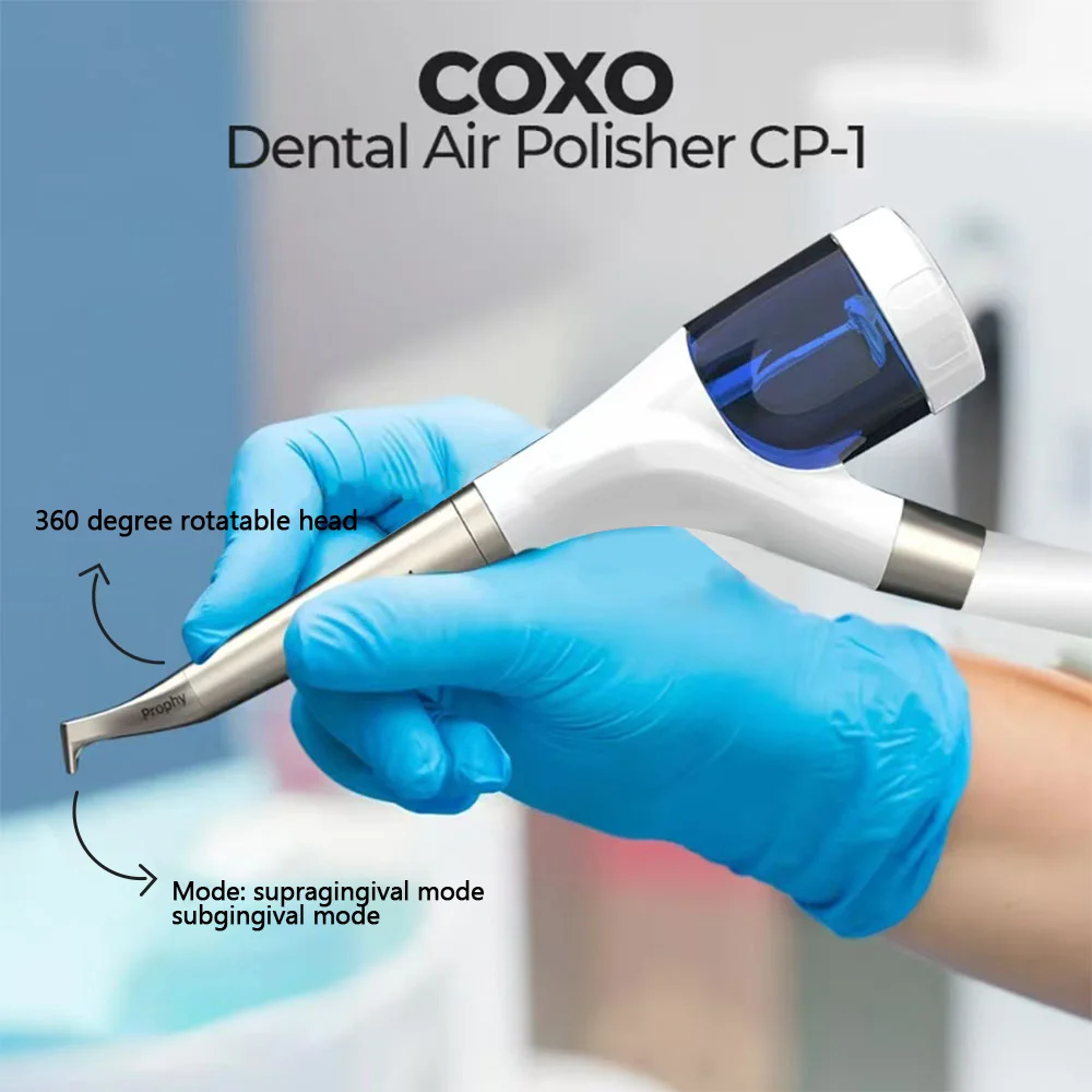 COXO-歯科用エアポリッシャー,CP-1, 2 in 1,歯のホワイトニング,研磨ツール