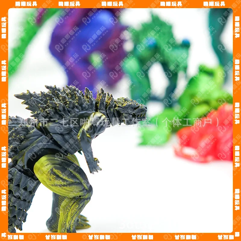 16/23CM 3D Printed Godzilla Action Figure Q version Toys Monster Figure Joint Model Desktop Ornament Gift - view 5