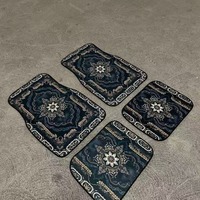 Retro Ethnic Style Car Floor Mats Dirt Resistant Wear-resistant Easy Clean Business Car for A Special Purpose Four Piece Set Rug