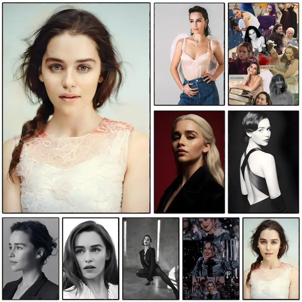 Glamorous Actress E-Emilia Clarke Poster Modern Home Decoration Interior Design & Contemporary Wall Art Collection