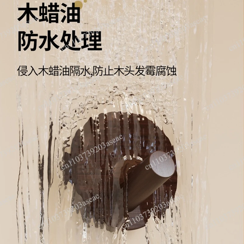 Black walnut solid wood hook, no punching adhesive hook, entrance key after entering the door, bathroom towel, clothes,