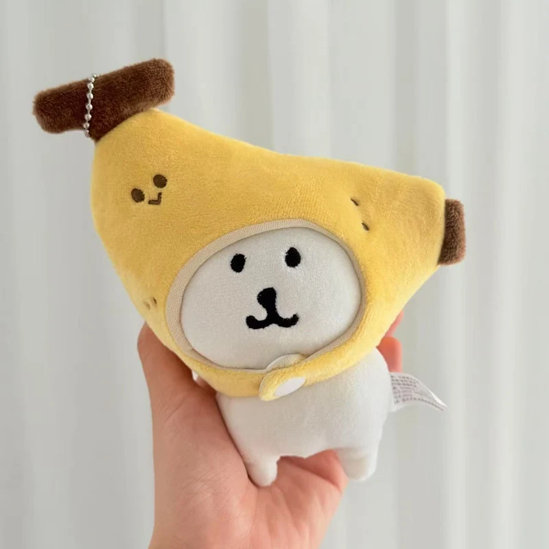 Couvre-chef ours Kawaii en peluche de 10cm, jouet en utilisant un chapeau, pendentif ours auto-déparable, porte-clés poupée, ours décontracté, pendentif populaire