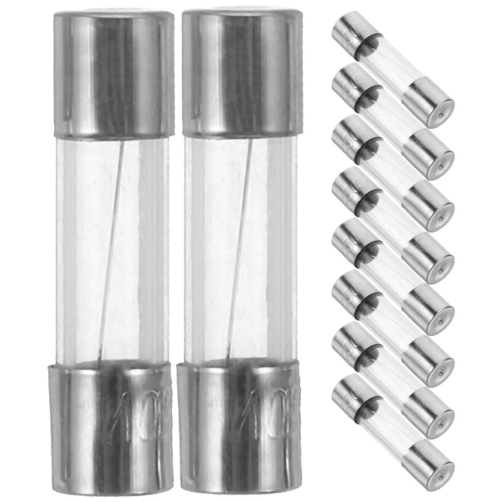 100 قطعة الزجاج فيوز 5A 250 فولت 5x20 مللي متر أنبوب مقاوم للحريق لسلسلة أضواء شجرة عيد الميلاد فيوز استبدال جهاز السلامة كفاءة #5