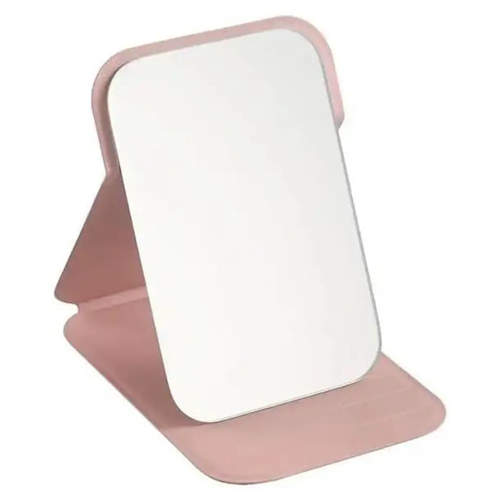 Cute Portable Personal Makeup Mirror Handheld Solid Color Foldable Makeup Mirror Compact Mini Pocket Mirror Bedroom
