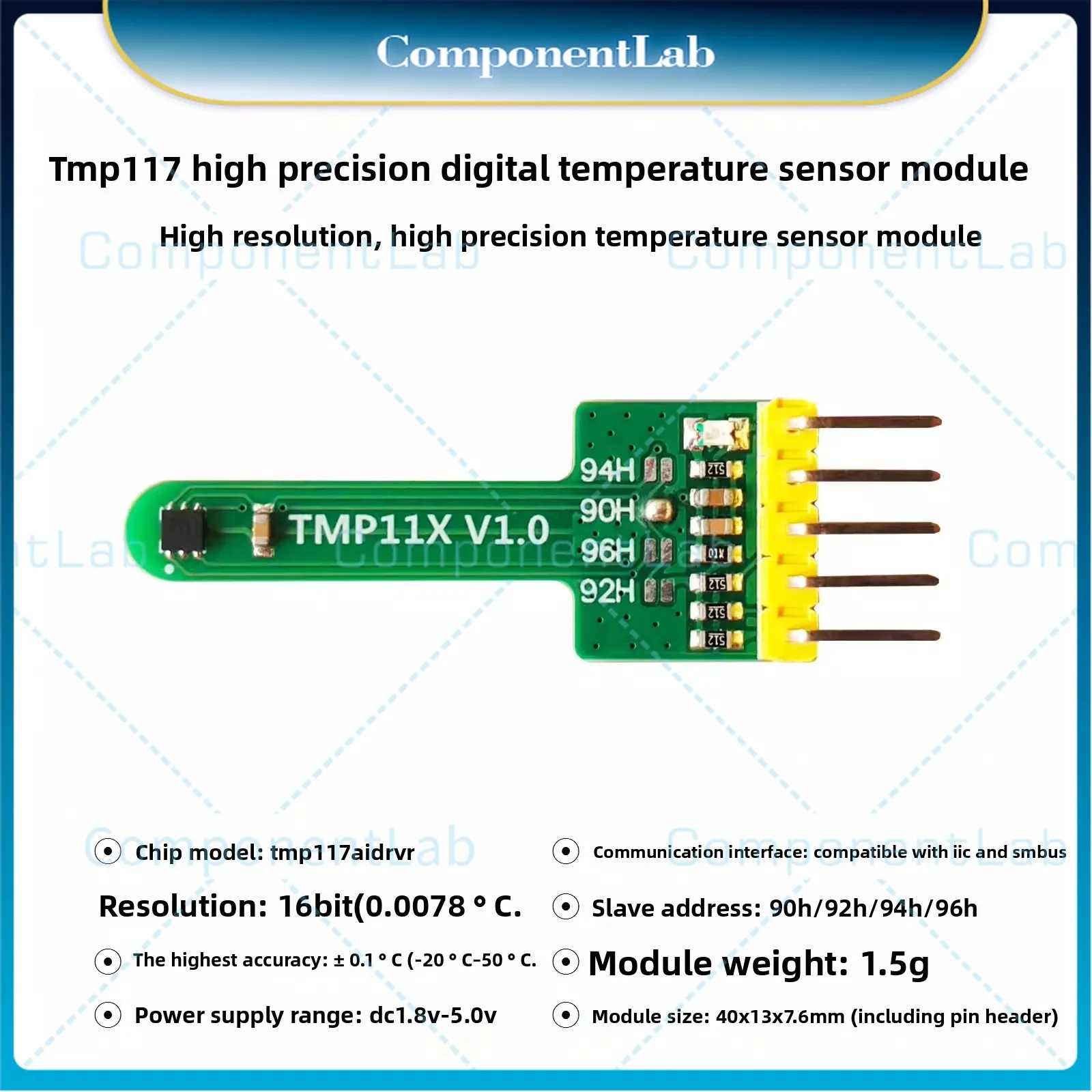 2-8pcs New original TMP117 module TMP119 module TMP117A high precision digital temperature sensor module Arduino
