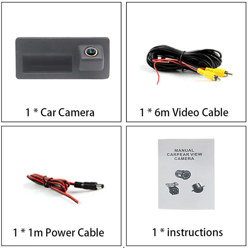 Ahd 1080p alça do porta-malas do carro câmera de backup reversa para vw volkswagen passat b5 cc eos golf 4/5polo jetta tiguan audi a3 a4 a6