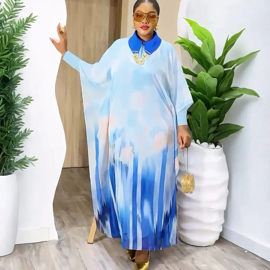 Abaje Damskie Dubaj Luksus 2025 Afrykańska Moda Muzułmańska Sukienka Kaftan Marokański Suknie Wieczorowe Boubou Szata Djellaba Femme