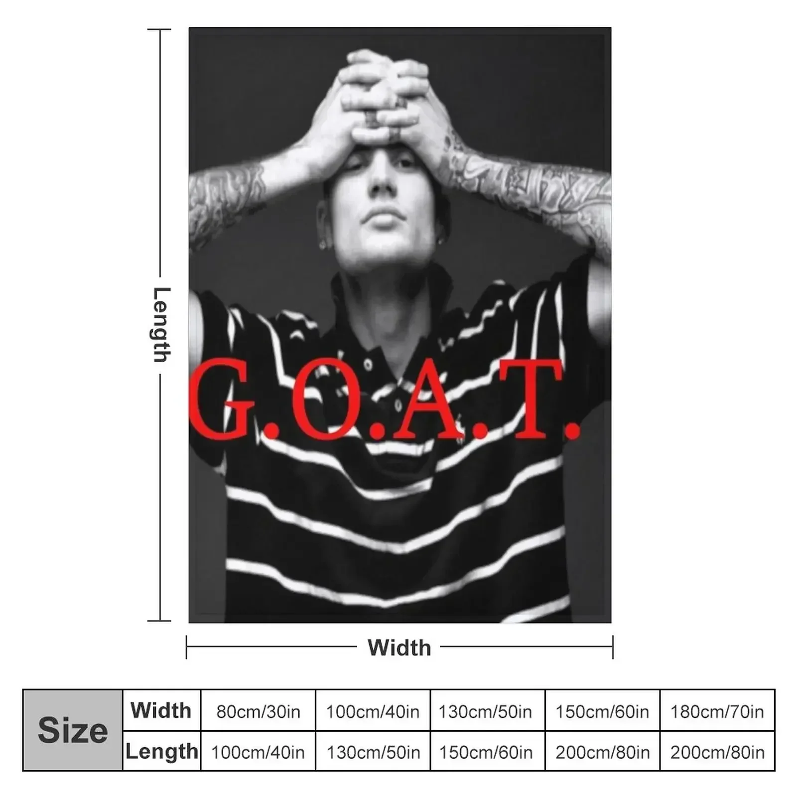 Kerser Rapper Goat Eshay Throw Blanket couch cozy soft plush fuzzy picnic outdoor blanket