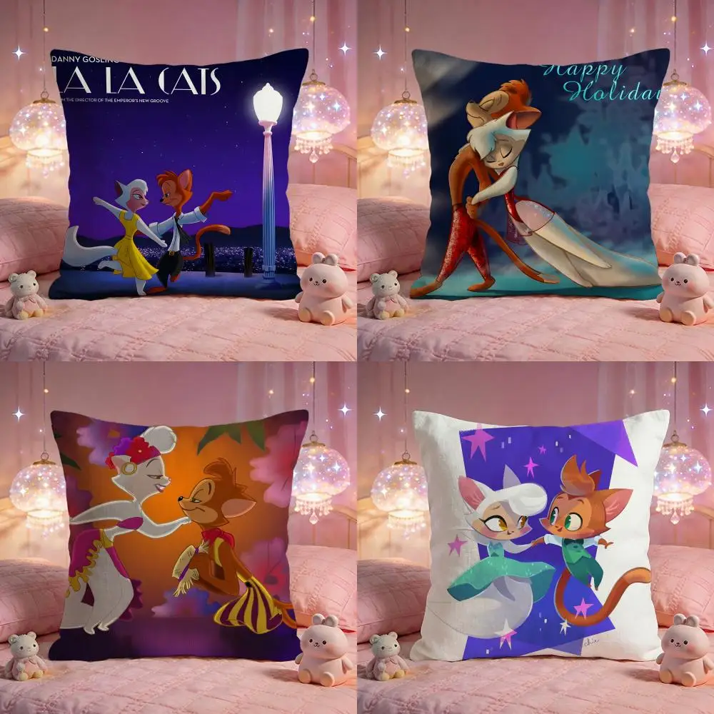 Cats Dont Dance anime Cushion Cover Premium Comfort Reversible Pillow Cove -Two in One Design for Any Room & Car Interior