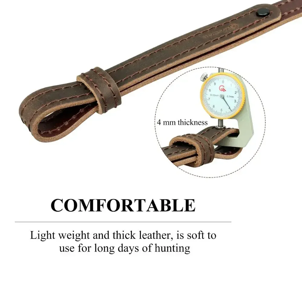 Genuine Leather Gun Sling Rifle Slings Tactical Strap for Shotgun for Ruger Remington 870 Gamo Hunting Accessories