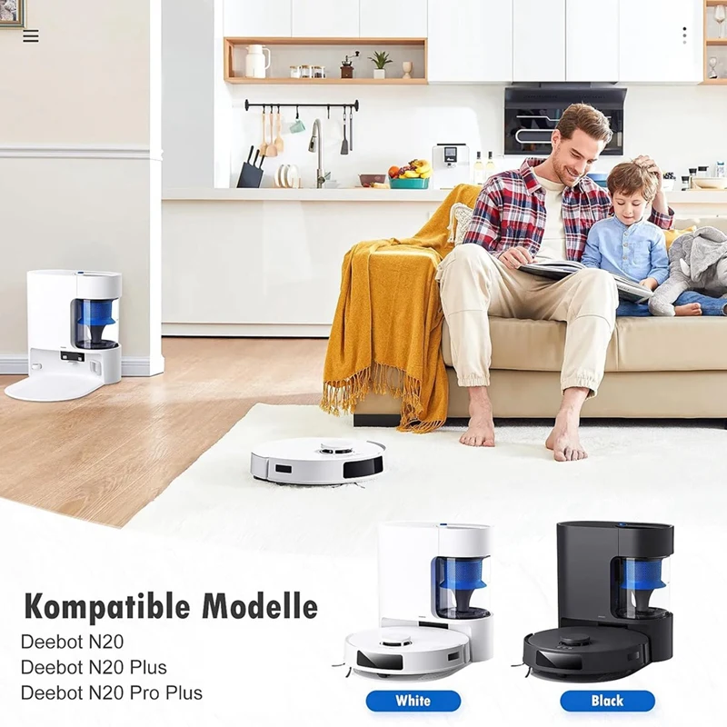 A44F-For Ecovacs Deebot N20 Pro Plus / N20 Plus / N20 Robot Vacuum Cleaner Main Side Brushes Hepa Filters Mop Pads Parts