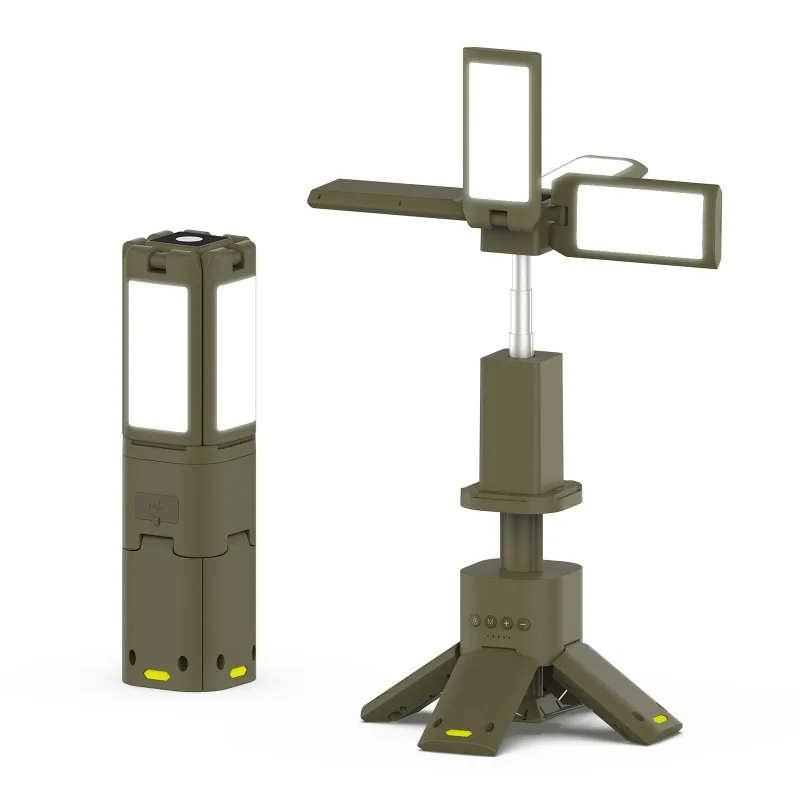 6000lm Portable Camping Lantern for Outdoor Hiking, Rotatable Emergency Light with Reverse Charging