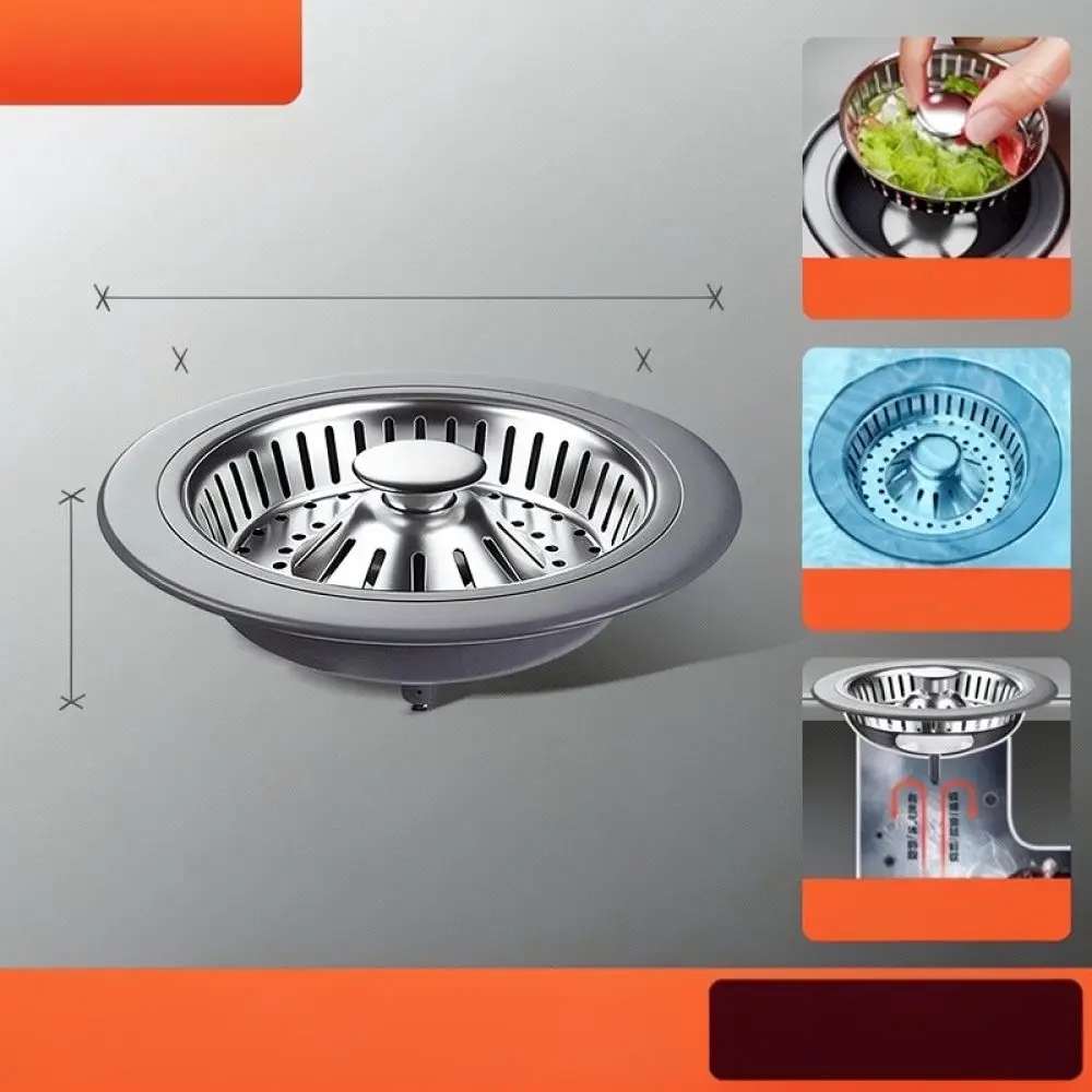 Press Type Basin Drain Stopper Filter Core Stainless Steel Hair Catcher Universal Sink Accessories For Xinnan