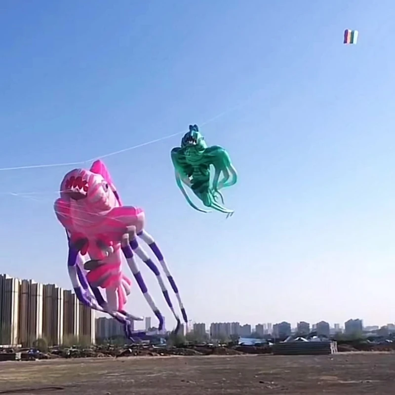 Nuevos pipas colgantes, espectáculos de pipas de pescado, calcetines de viento, disfraz inflable para adultos, desinfectante de manos, desfile de parapente profesional, dragón