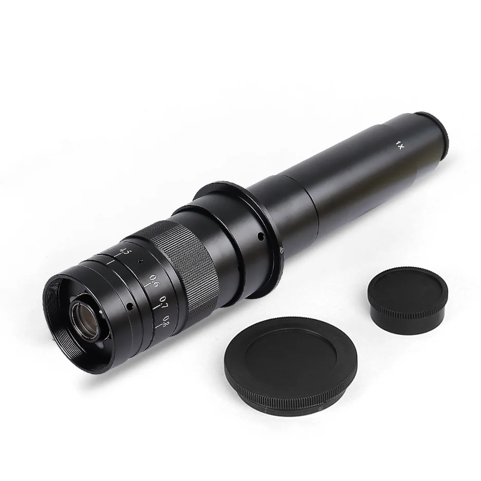 SANQTID TD-10A 1X Black Camera C Mount Objective Cleaning Microscope Lens LED Illumination 0.7-4.5x Viewing Head Metal Optical