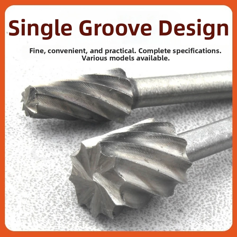 20-Piece HSS Rotary File Set for Wood Carving Plastic Shaping and Soft Metal Grinding with 3.14mm Shank Compatibility