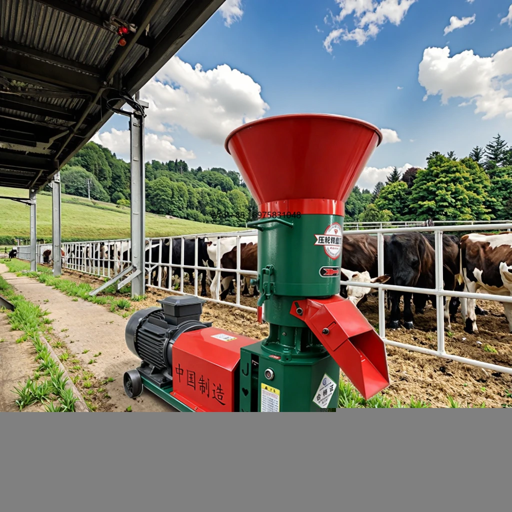 

New high-quality animal, poultry, beef, chicken and fish feed pellet making machine 1000 kg/h, alloy steel for livestock feed