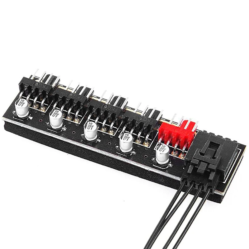 5 Port PC Fan Hub Splitter Speed Controller Adapter for 4 Pin PWM Cooler Cooling Fan Computer Cables Connectors