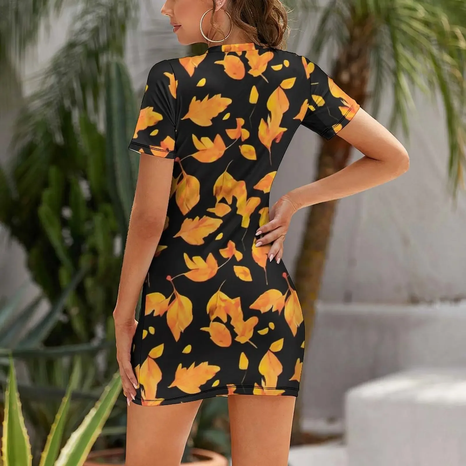 ฤดูใบไม้ร่วงใบไม้ร่วง 04 ชุดเดรสแขนสั้น ชุดเดรสฤดูร้อน ชุดเดรสปาร์ตี้ ชุดเดรสปาร์ตี้หรูหราสำหรับผู้หญิง ชุดราตรีออกงาน