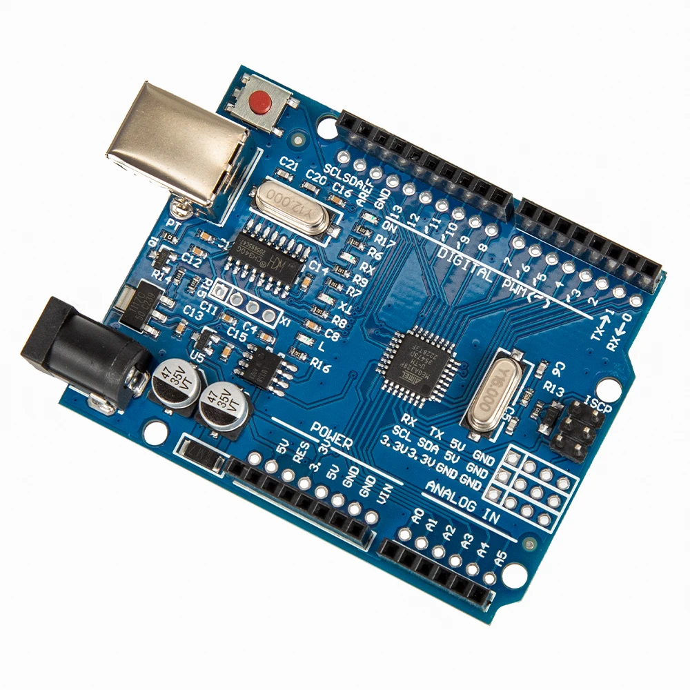 Плата KUONGSHUN R3 для Arduino UNO R3 CH340 + чип MEGA328P 16 МГц для платы разработки Arduino R3