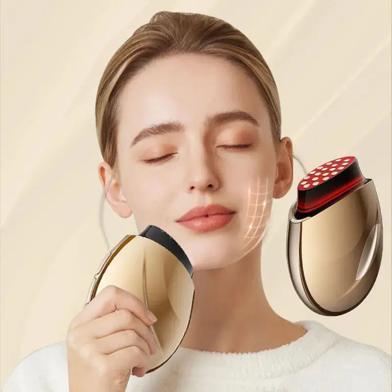 Red Light Collagen Regeneration Anti-Aging RF Anti-Wrinkle Beauty Device EMS Microcurrent Face Lifting Skin Tightening Massager