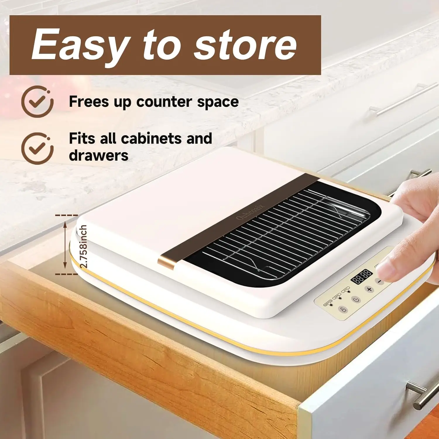 صندوق عازل للخبز قابل للطي وطباخ بطيء مع 0-120 ℃ التحكم في درجة الحرارة وصندوق التدقيق للمؤقت 10 ساعات للعالجة الحامضة، شعبي جديد #5