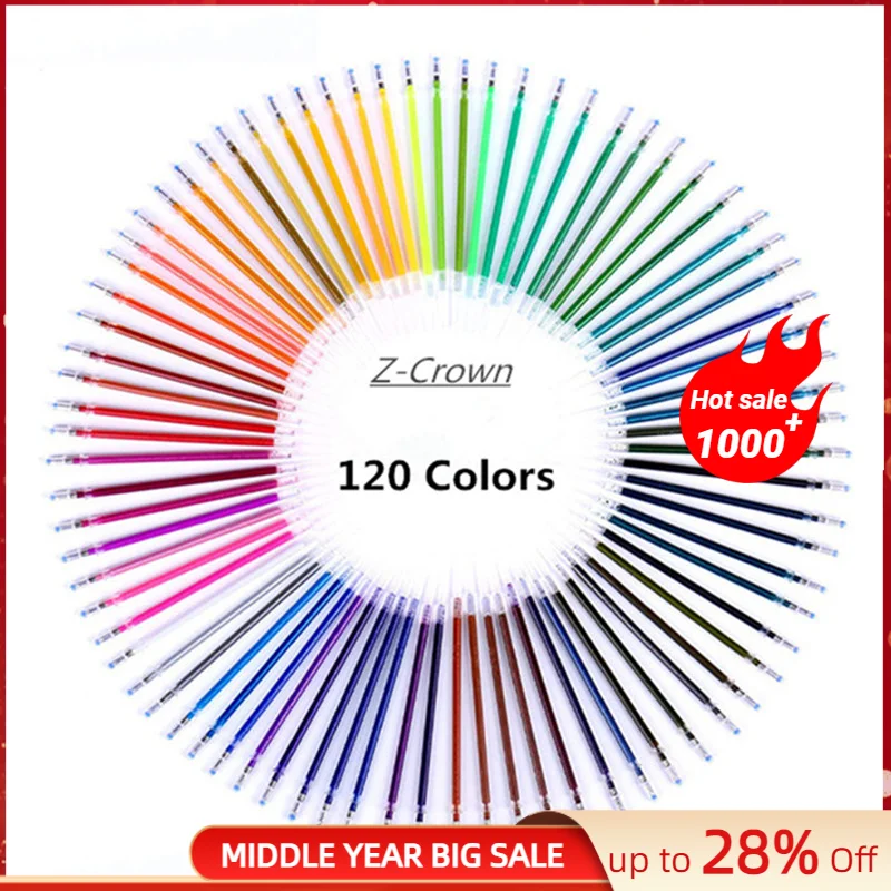 

20/40/60 Colors Highlight Refill Flash Graffiti Gel Pen Color Full Shinning Refill Painting Pen Refills Drawing Color Pens Rod