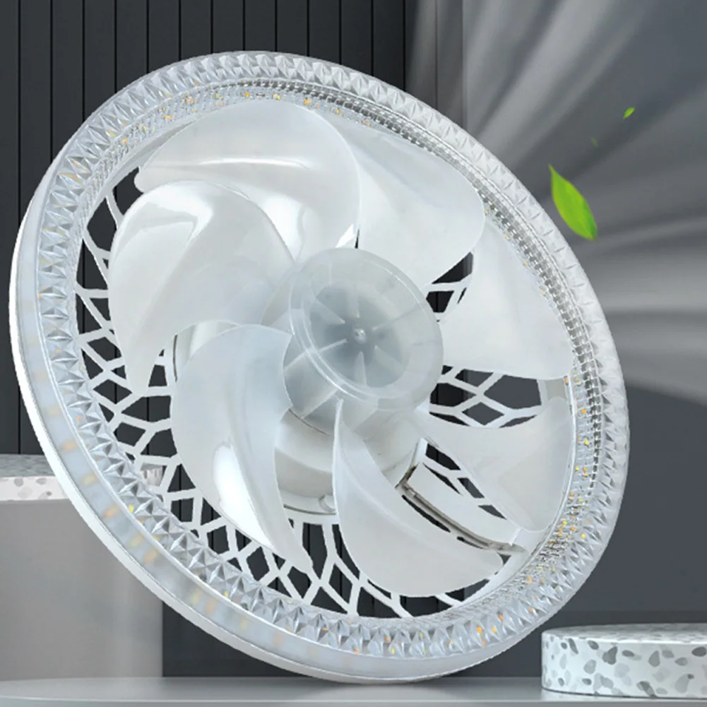 Ventilador de teto moderno com luz LED, controle remoto, 3 cor temperatura opções, casa e quarto