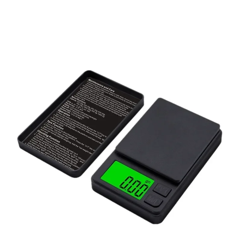 1000g/0.01g Electronic Kitchen Scale Accurate Pocket Mini Jewelry Gram Scale with Backlight and Lid Calibration Coffee Scale